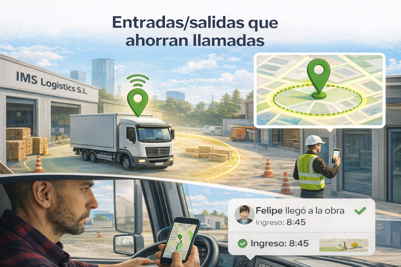 Mapa con zonas de geocercas